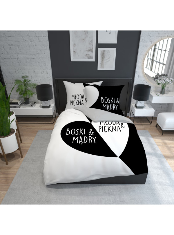 POŚCIEL BAWEŁNIANA 200x220 MŁODA I PIEKNA BOSKI I MĄDRY