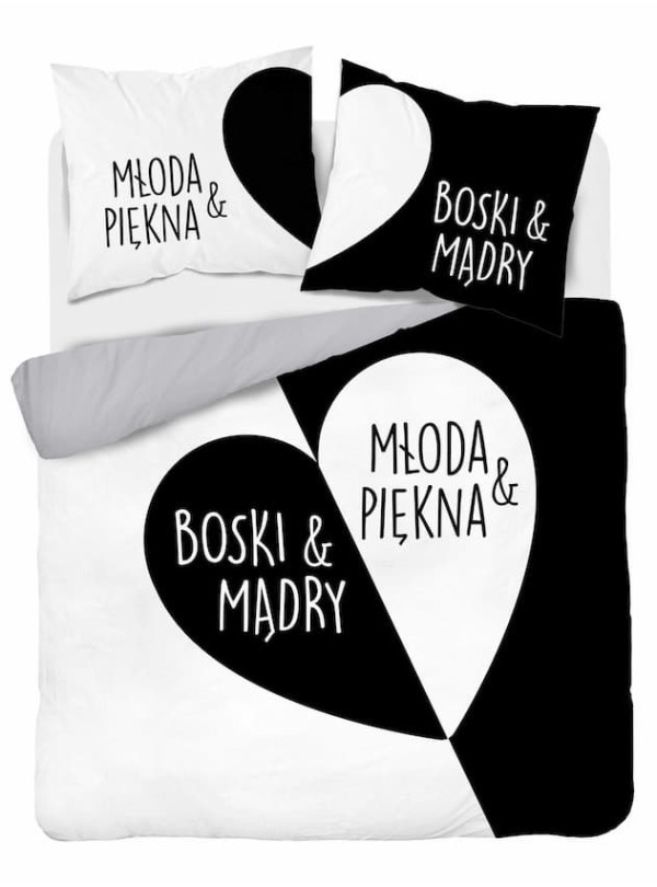 POŚCIEL BAWEŁNIANA 200x220 MŁODA I PIEKNA BOSKI I MĄDRY