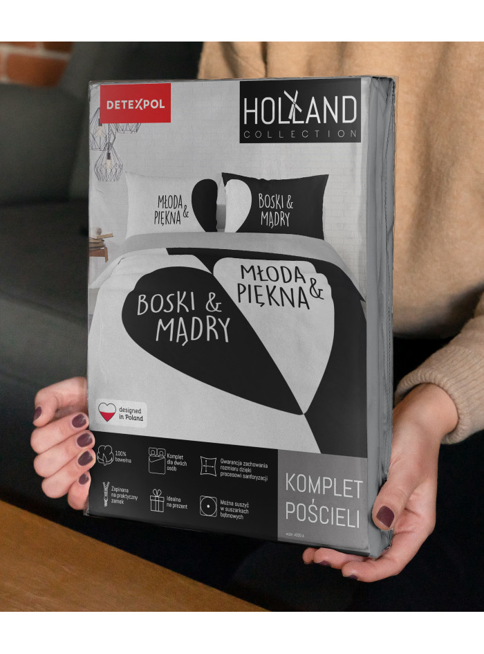 POŚCIEL BAWEŁNIANA 200x220 MŁODA I PIEKNA BOSKI I MĄDRY