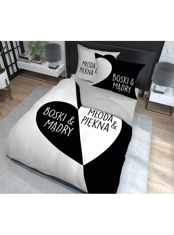 POŚCIEL BAWEŁNIANA 200x220 MŁODA I PIEKNA BOSKI I MĄDRY