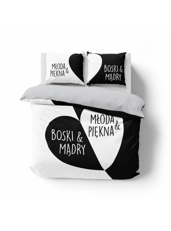 POŚCIEL BAWEŁNIANA 160x200 MŁODA I PIEKNA BOSKI I MĄDRY