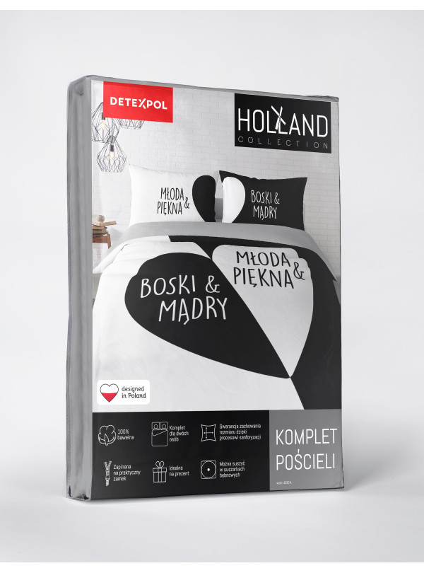 POŚCIEL BAWEŁNIANA 160x200 MŁODA I PIEKNA BOSKI I MĄDRY