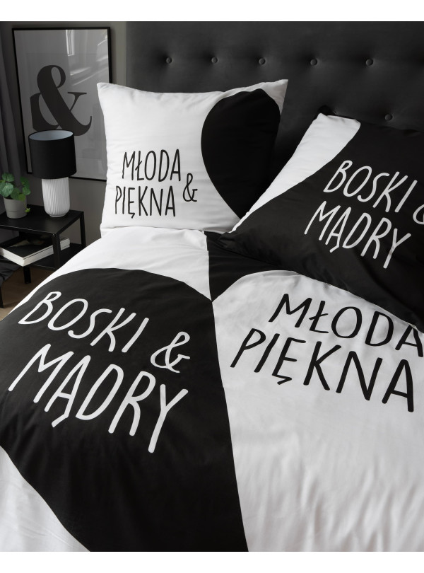 POŚCIEL BAWEŁNIANA 160x200 MŁODA I PIEKNA BOSKI I MĄDRY