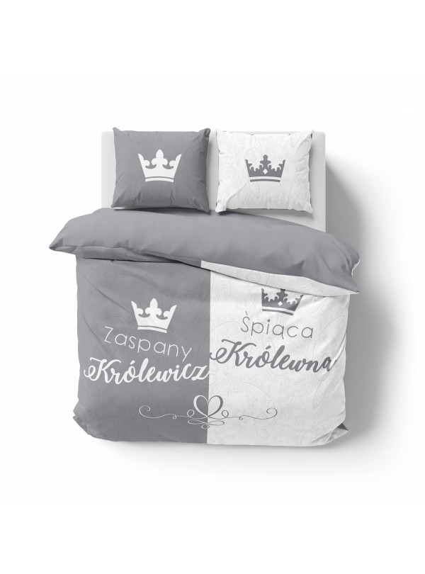 POŚCIEL BAWEŁNIANA 160x200 ŚPIĄCA KRÓLEWNA ZASPANY KRÓLEWICZ
