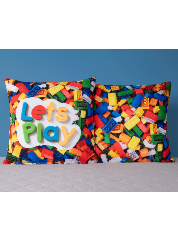 POSZEWKA NA PODUSZKĘ JAŚKA 40x40 LETS PLAY KLOCKI