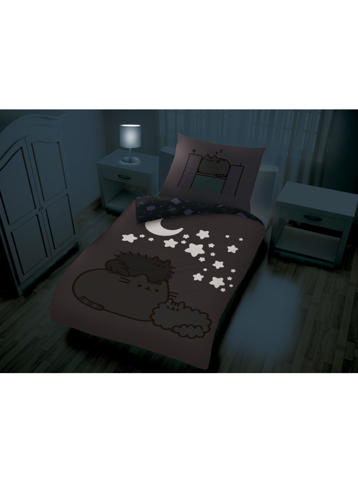 POŚCIEL140x200 KOT PUSHEEN GOOD NIGHT