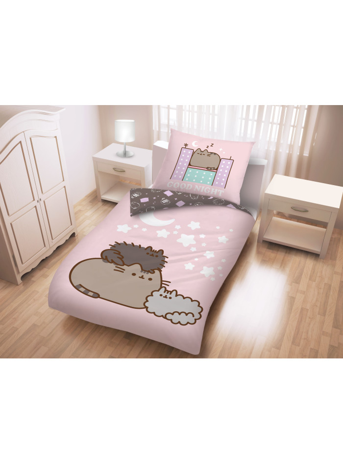 POŚCIEL140x200 KOT PUSHEEN GOOD NIGHT