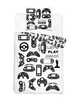 POŚCIEL MŁODZIEŻOWA 140x200 DLA GRACZA GAMER GAME OVER 2