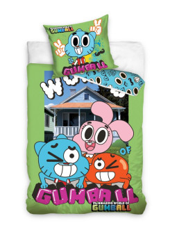 POŚCIEL DZIECIĘCA BAWEŁNIANA 140x200 GUMBALL NIESAMOWITY ŚWIAT GUMBALLA