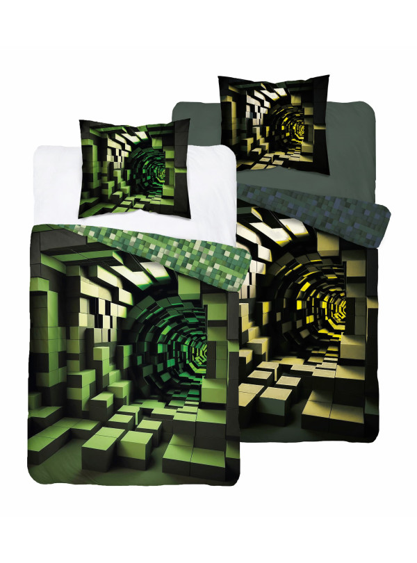 POŚCIEL ŚWIECĄCA W CIEMNOŚCI LABIRYNT PIXELE