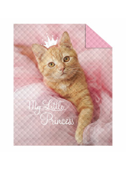 NARZUTA NA ŁÓZKO 170x210 PIKOWANA KOTEK MY LITTLE PRINCESS