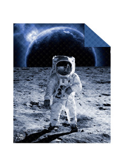 NARZUTA NA ŁÓZKO 170x210 PIKOWANA MŁODZIEŻOWA KOSMONAUTA KOSMOS KSIĘŻYC