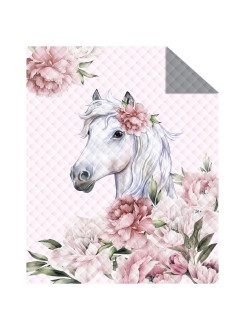 NARZUTA NA ŁÓZKO 170x210 PIKOWANA DZIECIĘCA BAŚNIOWY KOŃ BAJKOWY KUCYK