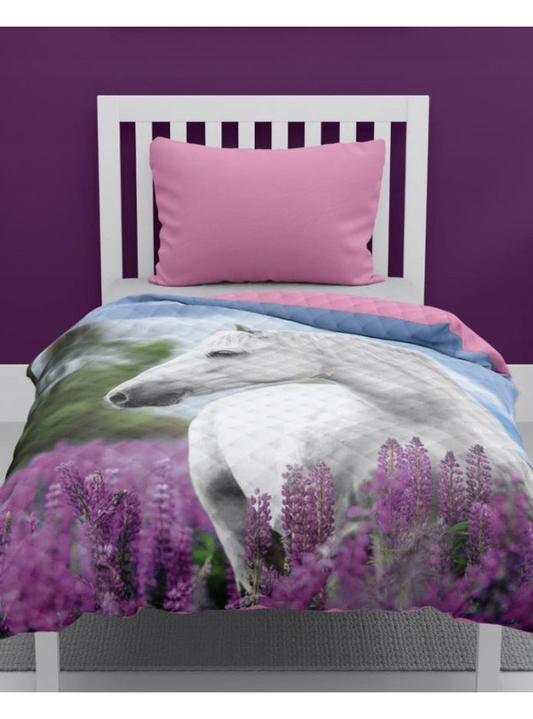 NARZUTA NA ŁÓZKO 170x210 PIKOWANA BAŚNIOWY KOŃ