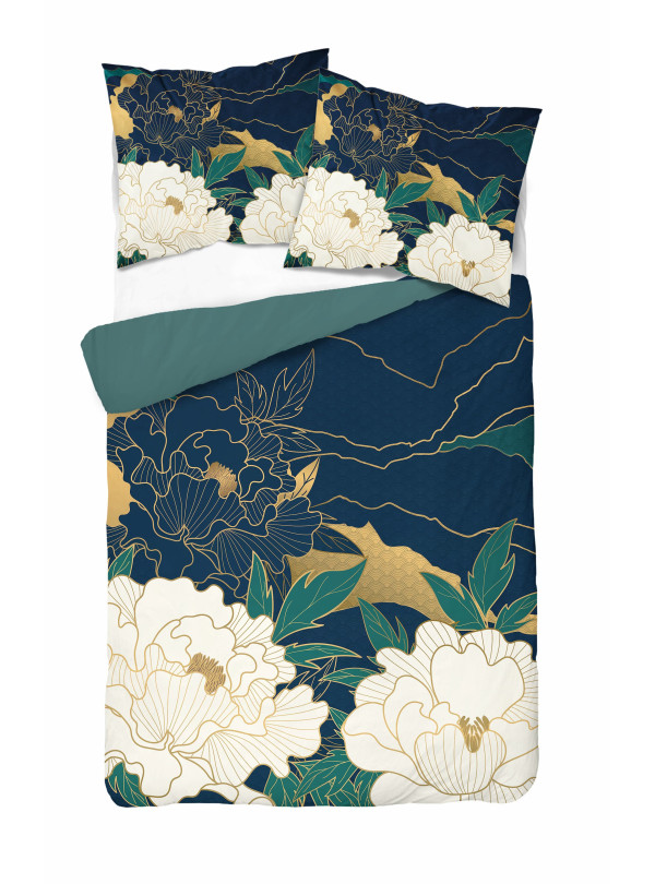 KOMPLET POŚCIELI 160x200 DWUSTRONNA 3D W KWIATY 4178_A