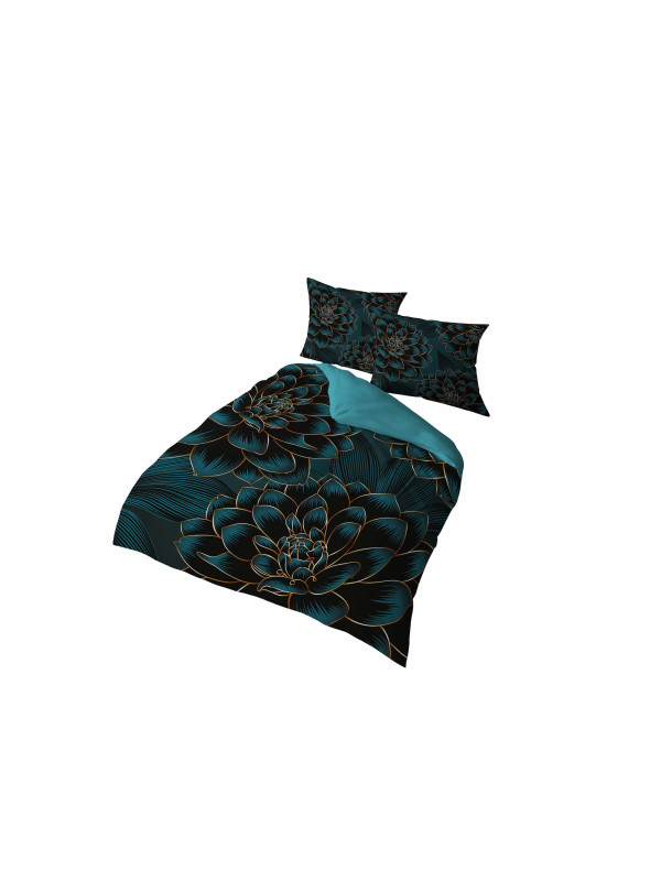 KOMPLET POŚCIELI 160x200 DWUSTRONNA 3D W KWIATY 4188_A