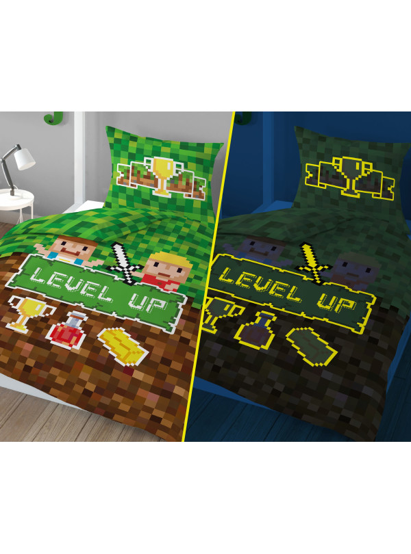 POŚCIEL 160x200 ŚWIECĄCA W CIEMNOŚCI LEVEL UP POTION