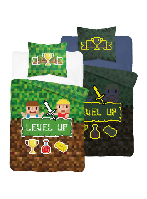 POŚCIEL 160x200 ŚWIECĄCA W CIEMNOŚCI LEVEL UP POTION