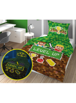 POŚCIEL 160x200 ŚWIECĄCA W CIEMNOŚCI LEVEL UP POTION