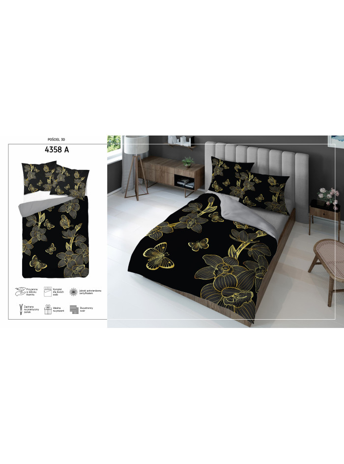 KOMPLET POŚCIELI 160x200 DWUSTRONNA 3D MOTYLE I KWIATY
