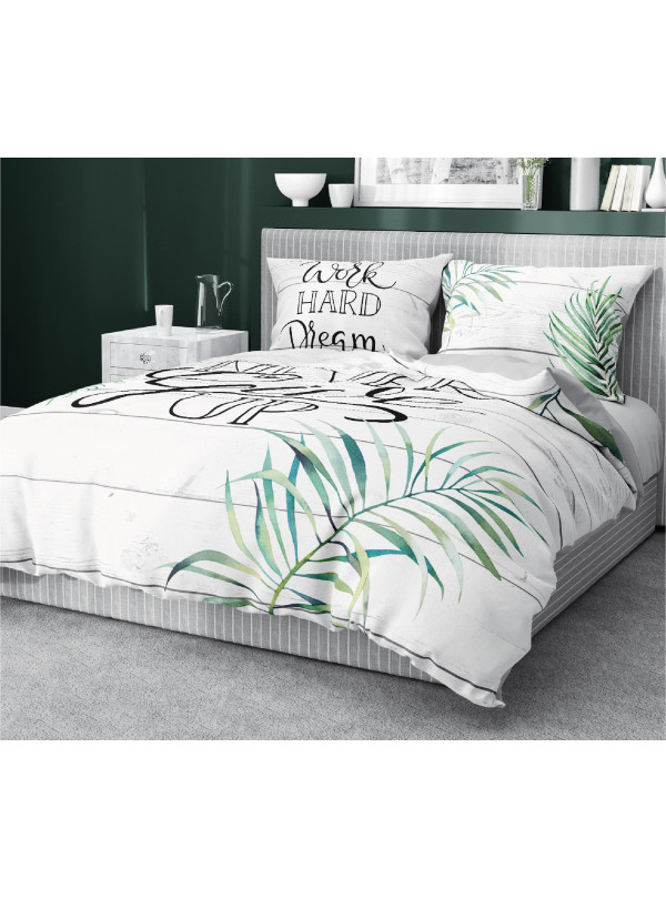 POŚCIEL BAWEŁNIANA 200x220 NEVER GIVE UP