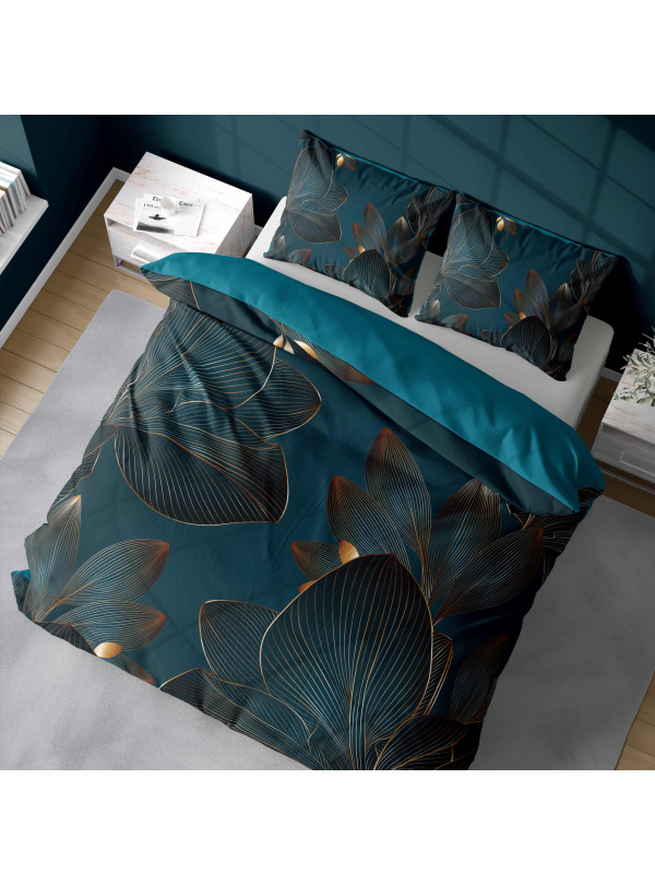 KOMPLET POŚCIELI 160x200 DWUSTRONNA 3D W KWIATY 4368_A