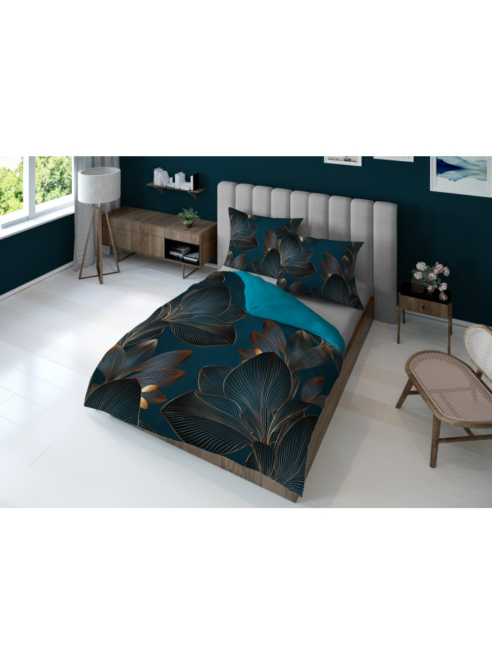 KOMPLET POŚCIELI 160x200 DWUSTRONNA 3D W KWIATY 4368_A
