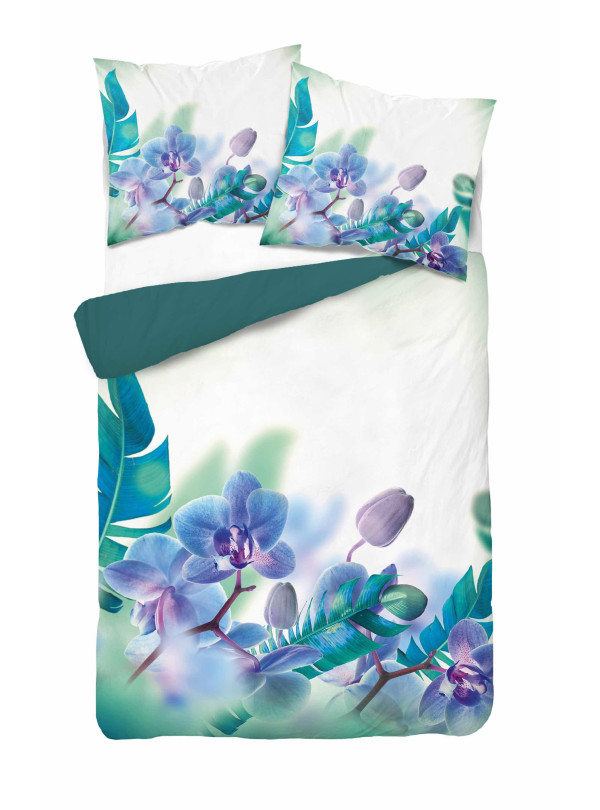 KOMPLET POŚCIELI 160x200 DWUSTRONNA 3D W KWIATY 4376_A