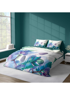 KOMPLET POŚCIELI 160x200 DWUSTRONNA 3D W KWIATY 4376_A 2