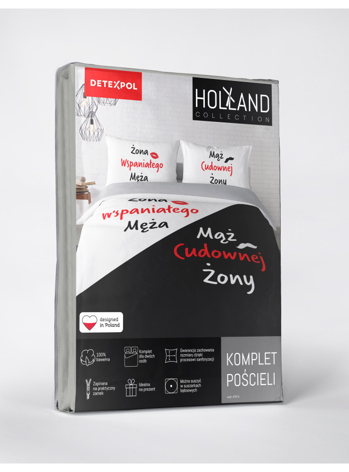 POŚCIEL BAWEŁNIANA 160x200 MĄŻ I ŻONA PREZENT NA ŚLUB