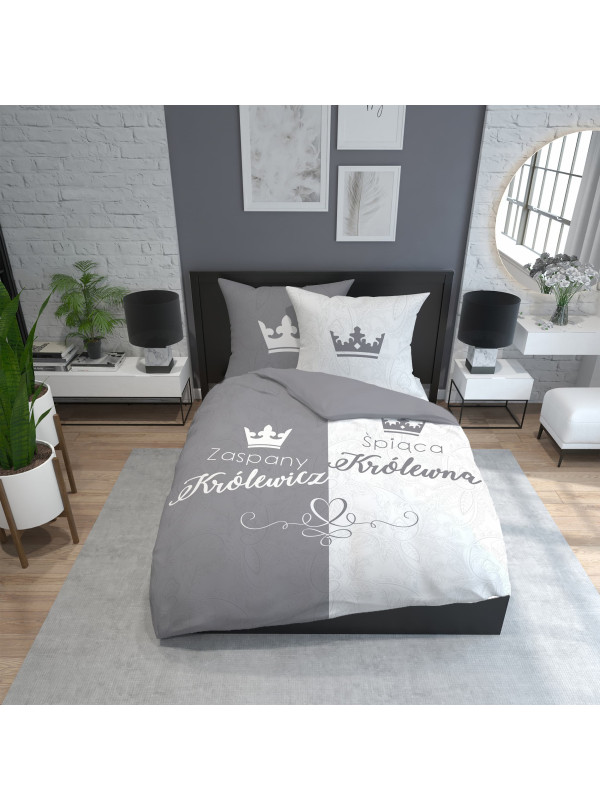 POŚCIEL BAWEŁNIANA 200x220 ŚPIĄCA KRÓLEWNA ZASPANY KRÓLEWICZ