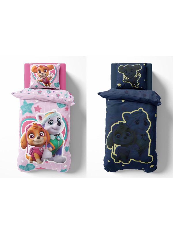 POŚCIEL 140x200 ŚWIECĄCA W CIEMNOŚCI PSI PATROL SKYE I EVEREST PP_28