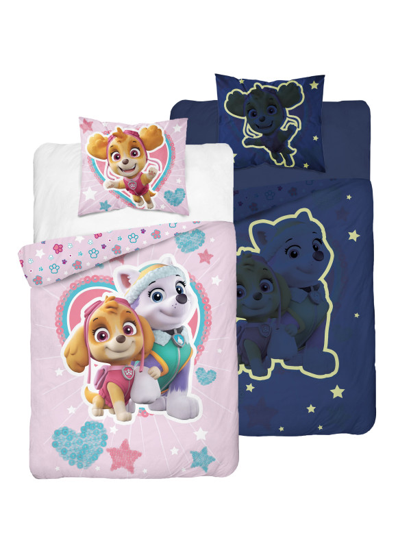 POŚCIEL 140x200 ŚWIECĄCA W CIEMNOŚCI PSI PATROL SKYE I EVEREST PP_28