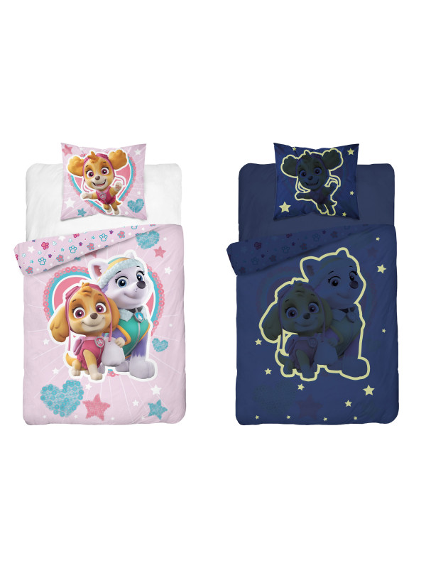 POŚCIEL 160x200 ŚWIECĄCA W CIEMNOŚCI PSI PATROL SKYE I EVEREST PP_28