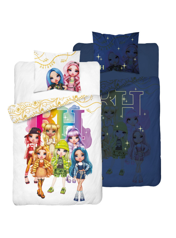 POŚCIEL ŚWIECĄCA W CIEMNOŚCI 140x200 RAINBOW HIGH LALKI LALECZKI