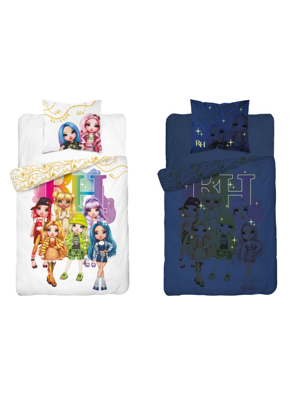 POŚCIEL ŚWIECĄCA W CIEMNOŚCI 160x200 RAINBOW HIGH LALKI LALECZKI