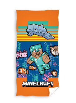 DUŻY RĘCZNIK BAWEŁNIANY KĄPIELOWY PLAŻOWY 70x140 MINECRAFT MNC-31