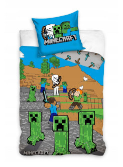 POŚCIEL 140x200 MINECRAFT ALEX STEVE CREEPER BITWA