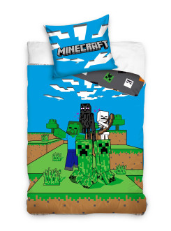 POŚCIEL 160x200 MINECRAFT CREEPER SKELETON ENDERMAN
