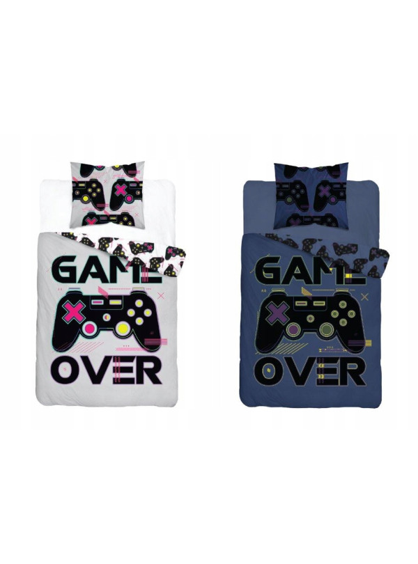 POŚCIEL 140x200 ŚWIECĄCA W CIEMNOŚCI PAD GAME OVER