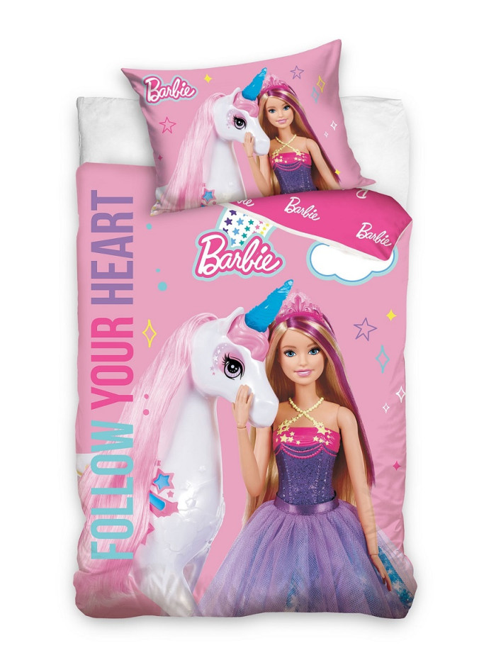 POŚCIEL BAWEŁNIANA 100x135 DZIECIĘCA DO ŁÓŻECZKA BARBIE KSIĘŻNICZKA KUCYK