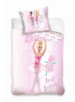 KOMPLET POŚCIELI 140x200 LALKA BARBIE BALETNICA