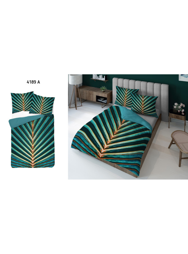 KOMPLET POŚCIELI 160x200 DWUSTRONNA 3D W KWIATY 4189_A