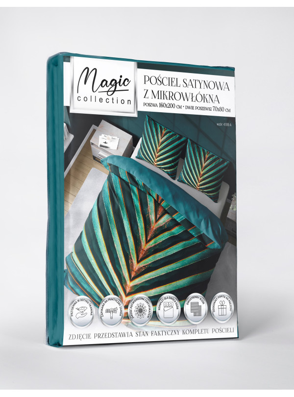 KOMPLET POŚCIELI 160x200 DWUSTRONNA 3D W KWIATY 4189_A