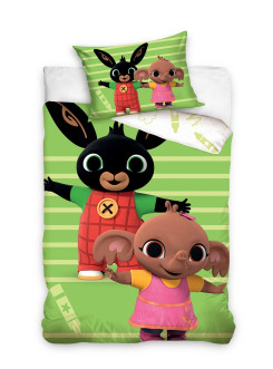 KOMPLET POŚCIELI POŚCIEL BAWEŁNIANA 160x200 DZIECIĘCA KRÓLIK BING SULA BG-316