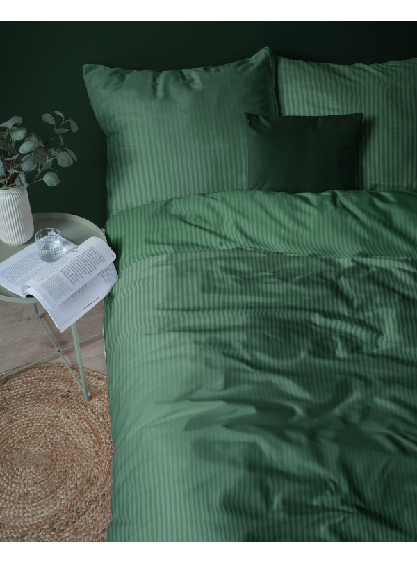 POŚCIEL 160x200 CIEMNOZIELONA Z ADAMASZKU