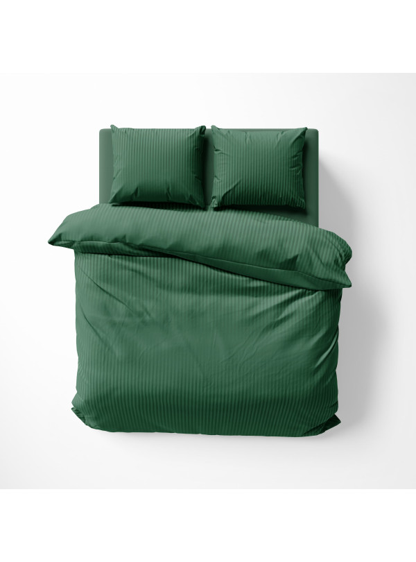 POŚCIEL 160x200 CIEMNOZIELONA Z ADAMASZKU