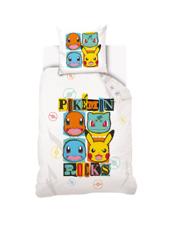 POŚCIEL 140x200 POKEMON PIKACHU BULBASAUR CHARMANDER