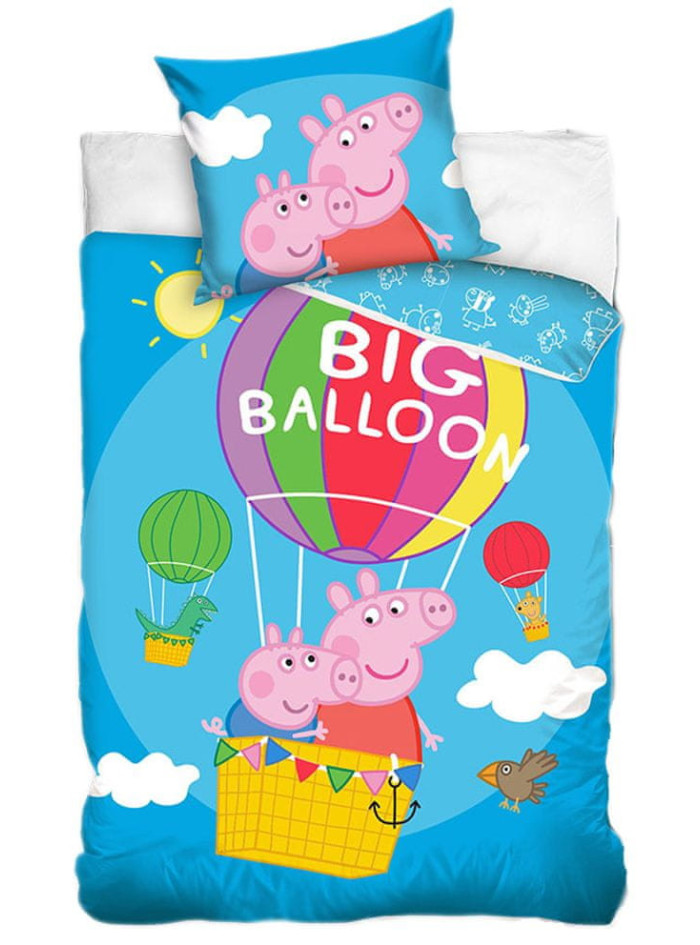 POŚCIEL 140x200 ŚWIECĄCA W CIEMNOŚCI ŚWINKA PEPPA PGLOW-01