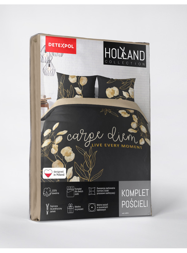 POŚCIEL BAWEŁNIANA 200x220 CARPE DIEM CHWYTAJ DZIEŃ